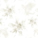 Timeet Selbstklebende Tapete Beige Blumen Tapete 44×300cm Wasserdichtes Möbelfolie Selbstklebend Vinyl Abnehmbar Klebefolie Blumen für Wand Schränke Schlafzimmer Wohnzimmer Möbel Dekor