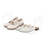 Faltbares Schuhregal | Schuhregal | Schuhtablett, unter Schuhregal, Schuhablage für Schrank, Schuhablage für den Eingangsbereich mit Gitterdesign unten zum Organisieren