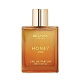 BellaVita Luxury Honey Oud Eau de Parfum (100 ml) | Patschuli, Vanille, Bergamotte, blumig & würzig | Langanhaltender Unisex-Duft für Damen und Herren | Das perfekte Valentinstagsgeschenk