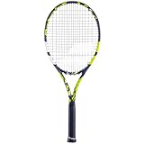 Babolat - Tennisschläger für Erwachsene Boost Aero - Leichter Schläger für Damen oder Herren - Besaitet und Rahmen aus Graphit für Leichtigkeit und Power beim Spielen - Größe 1 - Farbe: Grau/Gelb