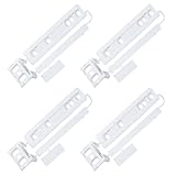 Hohitenz 4er Set Schleppscharnier Kühlschrank Kompatibel mit AEG Kühlschrank Zubehör 223034904/1, 223034904 Kühlschrank Gleitschiene Montage set, Einbaukühlschrank Schlepptür