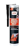 MEM Ziegel- und Firstfest, Lösemittelfreier Bitumenkaltklebestoff, Besonders hohe Klebkraft, Für Schindeln und Bitumen-Dachbahnen, Dunkelbraun, 445 g