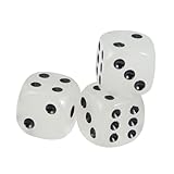 JUMPLAWN 10Stücke Teiliges Transparente Acrylwürfel Für Würfelspiele Nachtleuchtende Farbwürfel Für Bar Und Party Für Craps Und Backgammon Unterhaltsam Und Sicher
