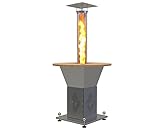 Pellet Feuerrohr Heizpilz Heizstrahler Stehtisch beheizt Magic fire Table