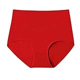 Karneval Damen Weiche und Bequem Slip Boxershorts Hipster Panties Dessous Elastische Feste Bequeme Baumwolle Damenfarbe Mode Unterwäsche atmungsaktive Dessous Mehrere Farben verfügbar (Red, L)