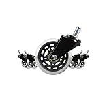 FlexiSpot Bürostuhl Rollen 5er-Set Leise Gummirollen kompatibel mit 11x22 mm Stiften, bodenschonende Hartbodenrollen für Parkett, Laminat, Vinyl & Fliesen, ideal für Schreibtisch- & Gaming Stuhl