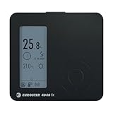 EUROSTER 4040TXC6B Funk Wandthermostat für Fußbodenheizungen | Kompatibel mit EUROSTER C6RX Regelklemmleiste - Schwarz