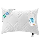 sei Design Kopfkissen 40x60 cm Schlafkissen gesteppt mit Reißverschluss Dekokissen Kissen Ökotex waschbar bis 95 Grad, Kochfest Made in Europa