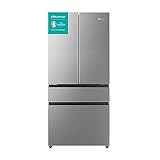Hisense RF540N4SBI2 French Door Kühl-Gefrierkombination/ NoFrostPlus/ Inverter-Kompressor/ ConvertActive/ CrispZone/ 181,7 cm/ Kühlteil 302 l/ Gefrierteil 178 l/ 40 dB/ 310 kWh/ Jahr/ Inox-Look