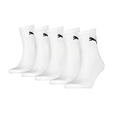 PUMA Unisex Puma Unisex Short Crew (5 Pack) Socks, Weiß, 35-38 EU