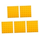 SOLUSTRE 20 Stk Blinder Ziegel Gehwegplatten mit Noppen Blindenwegplatten Gehwegplatten mit Rillen kreis aufkleber taktiles Pflaster nützliches Brett Boden Ziegel Straßenzubehör PVC Yellow