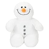 MiniFeet Schneemann Sven - Der perfekte Begleiter, der nie schmilzt - Oeko-TEX-konform und und ideal als Weihnachts-, Nikolaus- oder Wintergeschenk, auf Reisen oder zum Trösten