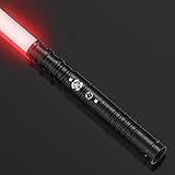 SMAUTOP Lichtschwert,Smooth Swing FX Lightsaber RGB 7 Farben Veränderbares, Metal Laserschwert für Halloween Verkleidung, Partygeschenke,Weihnachts Geschenk（63cm schwarz）