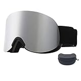 Skibrille HD Anti-Fog-Linse Verstellbarer Linsenriemen Verhindert Blendung Anti-Wind-Sand- und Anti-Impact-UV400-Schutz Schneebrille Verfügbar für Motorradfahren Bergsteigen Angeln,C