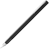 LAMY cp1 Füllhalter 056 - Füller mit mattschwarzem Lack-Finish, massivem, abgefedertem Edelstahlclip und poliertem Stahlfeder - Federstärke EF