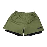 Iron Jiu Jitsu Hybrid-Kampfshorts mit integriertem Kompressionsfutter für Jiu Jitsu, Grappling, MMA und Wrestling, Grün (Army Green), XX-Large