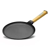 4BIG.fun Pfannkuchenpfanne Ø24cm | Gusseisen-Pfanne für Crêpes/Pfannkuchen | Omlettpfanne Blinipfanne | Crêpes-Bratpfanne | Crepe Pfanne für alle Herdarten inkl. Induktion