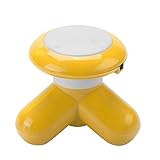 Ausla Mini-Massagegerät mit DREI Beinen, Elektrisches Wellenvibrationsmassagegerät mit Griff, USB-Massagegerät für die Nacken-Ganzkörpermassage (Yellow)