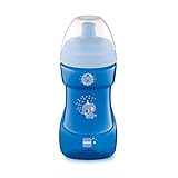 MAM Sports Cup (330 ml), auslaufsicherer Baby Trinkbecher mit selbstöffnendem Ventil, Kinder Trinkbecher mit rutschfester Greiffläche, ab 12+Monaten, Elefant