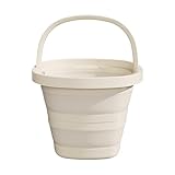 Rrlihjgu Faltbarer Eimer mit Griff | Wasserbehälter für Autowäsche | Faltbarer Eimer rutschfest mit Griff für Reise Garten Angeln Fassungsvermögen 10 Liter