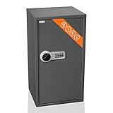 Brihard Betriebs XXL Elektronischer Safe mit LCD 73x40x36cm - Extra großer Elektronischer Safe mit Code, Digitalem Zahlenschloss - 2 Verstellbare Ablagen