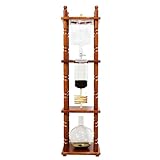 Ice Drip Cold Brew Kaffeemaschine, 25 Tassen (3000 ml), langsames Tropfen, Eiskühlturm mit Holzrahmen für Kaffeeliebhaber