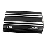 BUGUUYO Car-Audio-Verstärker Autoradio Lautsprecherverstärker Car-Audio Auto-Subwoofer-Verstärker Auto-Stereo-Verstärker Marine-Verstärker Aluminiumlegierung Black