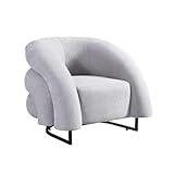 Home Deluxe Sessel MACA Samtgewebe Grau - 95 x 73 x 88 cm I Polstersessel Clubsessel Relaxsessel Fernsehsessel
