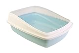 Catit Katzentoilette mit Rand, 43 x 57 x 19cm, blau/grau