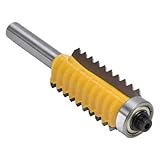 Verleimfräser Gehrung, Fingergelenkfräser Bit, Schaft Fingergelenk Fräser, 8 * 55mm fräser für oberfräse, oberfräse fräser set, Keilzinkenfräser, V-Gelenkfräser Leimfräser Gerät V Zapfenfräsmaschine