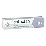 Ichtholan Zugsalbe 10% - entzündungshemmende, antibakterielle Salbe bei eitrigen Hautentzündungen, wie z.B. (Rasier-) Pickeln im Intimbereich und Gesicht, 15 g