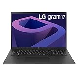 LG Gram (2022) 17Z90Q Ultra Lightweight Laptop, 17' (2560 x 1600) IPS Display, Intel EVO 12th Gen i7 1260P Processor, 16GB LPDDR5, 1TB NVMe SSD, FHD Webcam, WiFi 6E, Thunderbolt 4, Windows 11, Black