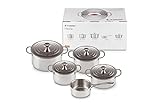 Le Creuset 5-teiliges Topfset aus 3-ply PLUS Edelstahl, 96605300000000