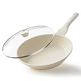 Redchef Pfanne 28 cm Keramikbeschichtung Bratpfannen Induktionsgeeignet Langlebige Antihaft-Beschichtung Keramik Pfanne PTFE-frei PFOA-frei PFAS-frei (Beige)