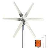 12V 24V 48V Windkraftanlage 800W Windturbine mit MPPT Laderegler Horizontale 3 Phase AC Horizontaler Windgenerator Für Home bauernhof 6 Blätter Windmühle