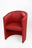 Cocktailsessel Design Sessel Clubsessel Loungesessel Club Möbel Bürosessel Praxismöbel Farbe rot Kunstleder Neu