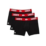 Lacoste Herren Boxershorts 5H1308, Männer Untershose,Pants,Shorts,Unterwäsche,Basic,kurz,Regular Fit,Schwarz,M