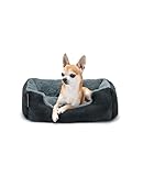 lionto Hundebett mit Wendekissen und Rutschfester...