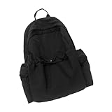 Vielseitiger Schulranzen Nylon Laptop Rucksack Bequemer Tagesrucksack für Hoch- und Mittelschüler Nylon Rucksack, Schwarz