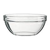 Arcoroc ARC 09994 Empilable Schale, Stapelschale, Schüssel, 26cm, 4.5 Liter, Glas, transparent, 1 Stück