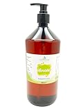 Mandelöl 1000 ml süß, kaltgepresst 100% rein Massageöl, Babyöl Gesicht, Körper, Haar, Bart, Nägel, Muskelentspannung (1000ml)