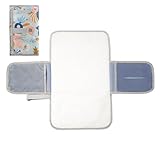 Derwrtup Baby Wickelauflage - Wickelauflage Wasserdicht | Faltbares Reisezubehör mit Feuchttücherfach für Kinderwagen, und Mädchen, Eltern, Kinderzimmer, Kita, Krankenhaus und Flugzeug