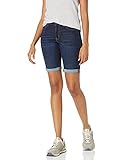 Amazon Essentials Damen Denim-Bermudashorts mit 23 cm Länge, Dunkle Waschung, 44