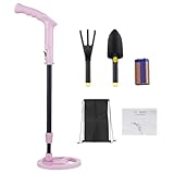 Jxngery Metalldetektor für Kinder, Goldgräber, Schatzsucher, tragbares Metallsuchwerkzeug, Verstellbarer Stiel, 52,9 cm - 79,1 cm, mit LCD und akustischem Alarm, UNTERSTÜTZUNG