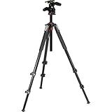 Manfrotto Kit Alu Stativ mit 3 Segmenten und 3-Wege-Neiger, Professionelles Fotozubehör-Kit, Kamerastativ mit Stativkopf