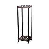 AAGAZA Pflanzenständer, Holz Blumentopfhalter Display Topfregal Rustikal, Gartenregale Pflanzenständer /675 (Farbe: Braun28 x 28 cm, Größe: 80 cm)