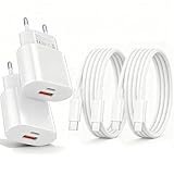 25W USB C Ladegerät,2Port USBC Netzteil Adapter für iPhone 16/16 Pro/16 Pro Max/16 Plus/15 14 13 12 11 Pro Max X XS,AirPods,Samsung S25 S24 S23 S22 Ultra (Weiß, 2+2)