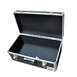 Kreher® Transportkoffer 27L - Robuster Werkzeugkoffer mit Aluminiumrahmen & ABS-Korpus, abschließbar, Metallverschlüsse, Neopren-Innenraum - Große Aufbewahrungsbox für Werkzeug, Kamera & Elektronik