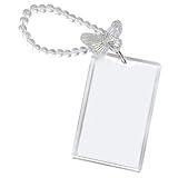 Schlüsselanhänger Abzeichenhalter Handgelenk Lanyard Kartenschutz für Kreditstudenten Bus Arbeitskarten Tasche Charms Transparent Laser Schmetterling 10.5×6.5 cm