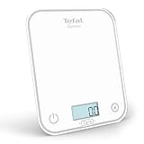 Tefal, Optisss BC50U0V0 Elektronische Küchenwaage, leicht lesbares Display, kratzfest, Kapazität 5 kg, Weiß